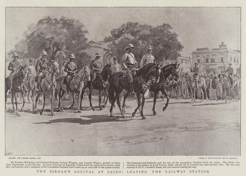 A chegada do Sirdar no Cairo, saindo da Estação Ferroviária de Frank Dadd