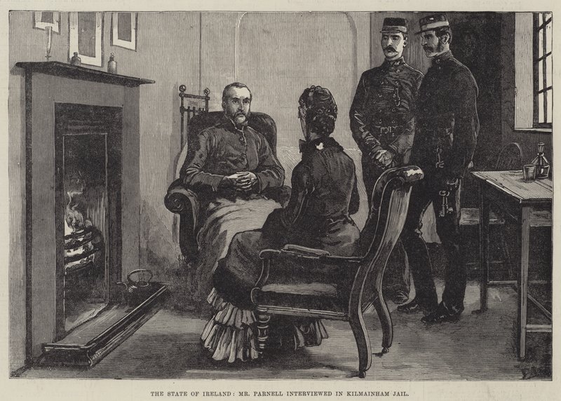O Estado da Irlanda, Sr. Parnell entrevistado na Cadeia de Kilmainham de Frank Dadd