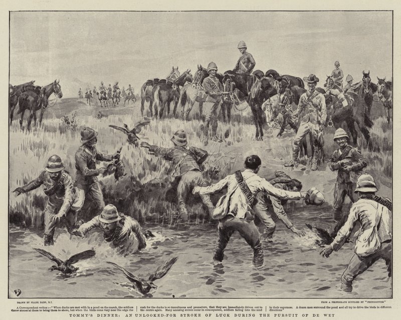 O jantar de Tommy, um inesperado golpe de sorte durante a perseguição de De Wet de Frank Dadd