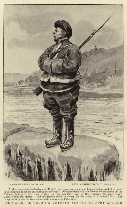 Também Muchee Colo, uma sentinela chinesa em Port Arthur de Frank Dadd