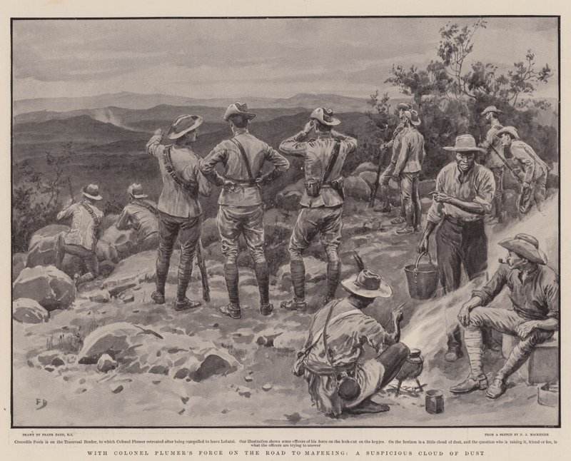 Com a Força do Coronel Plumer na Estrada para Mafeking, uma nuvem suspeita de poeira de Frank Dadd