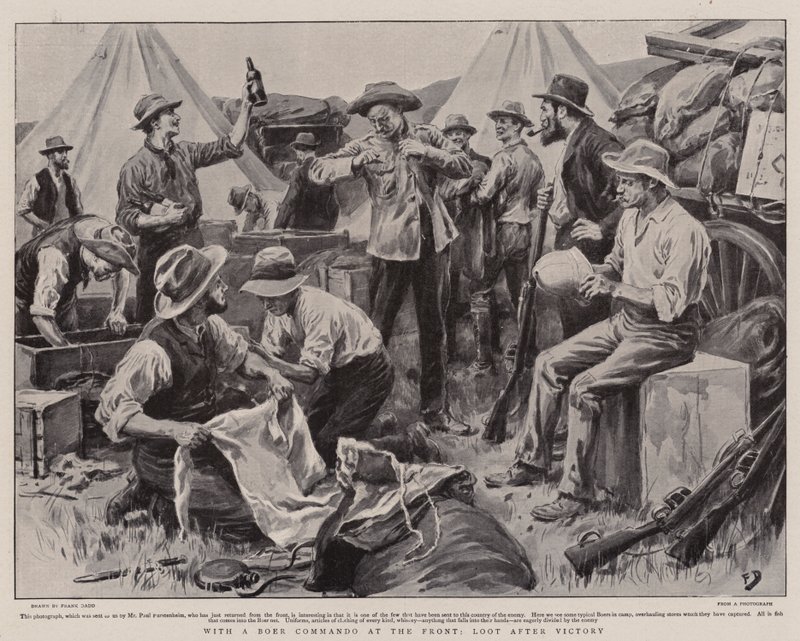 Com um Boer Commando na Frente, Saque após a Vitória de Frank Dadd