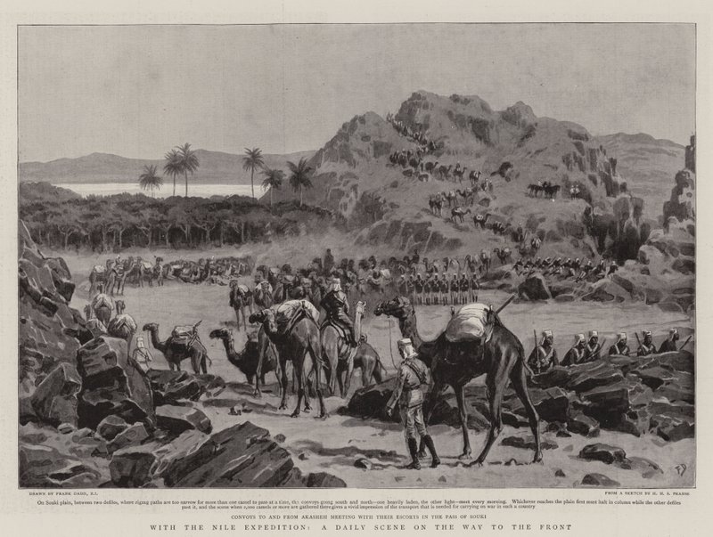 Com a Expedição do Nilo, uma cena diária no caminho para a frente de Frank Dadd