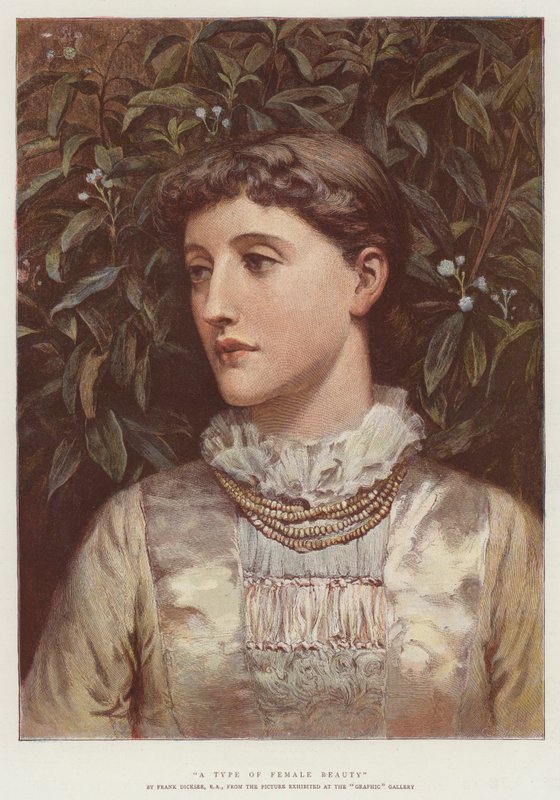 Um tipo de beleza feminina (cromolitro) de Frank Dicksee