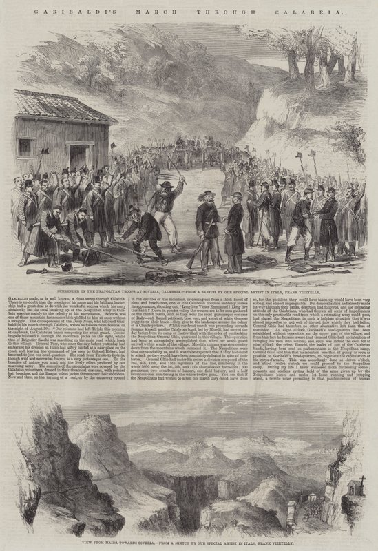Marcha de Garibaldi através da Calábria de Frank Vizetelly