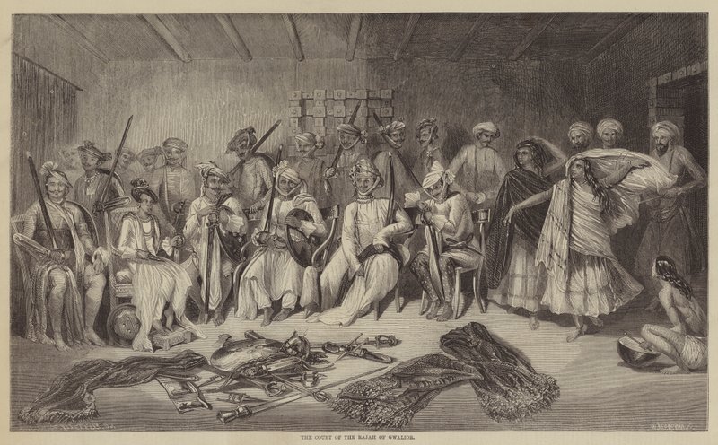 A corte do rajá de Gwalior de Frank Vizetelly