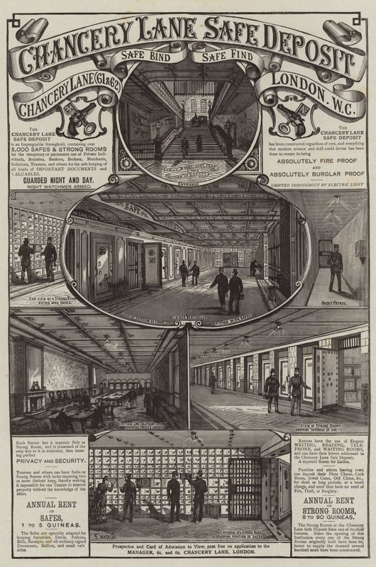 Anúncio, Chancery Lane Safe Deposit de Frank Watkins