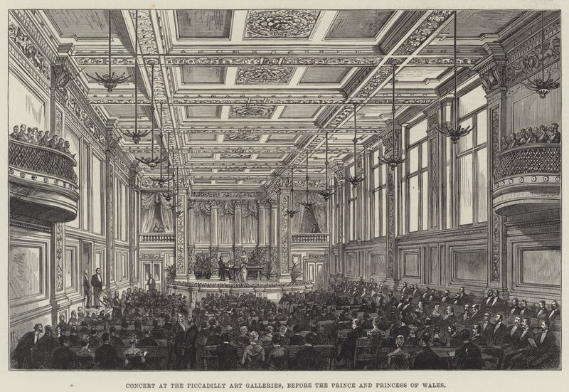 Concerto nas Galerias de Arte de Piccadilly, antes do Príncipe e Princesa de Gales de Frank Watkins