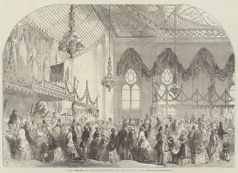 Fancy Fair no Pavilhão, Brighton, para o benefício do Dispensário de Brighton de Frank Watkins