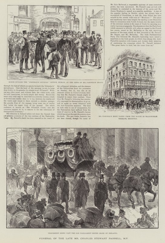 Funeral do falecido Sr. Charles Stewart Parnell, MP de Frank Watkins