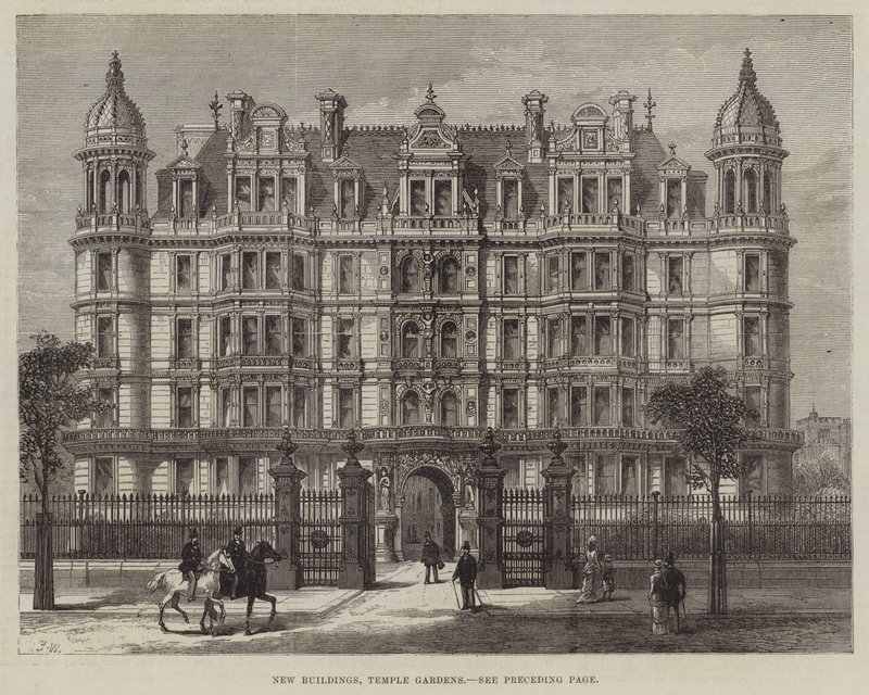 Novos edifícios, jardins do templo de Frank Watkins