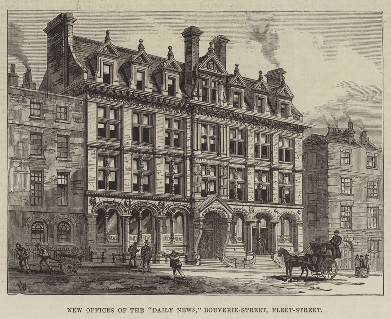 Novos Escritórios do Daily News, Bouverie-Street, Fleet-Street de Frank Watkins