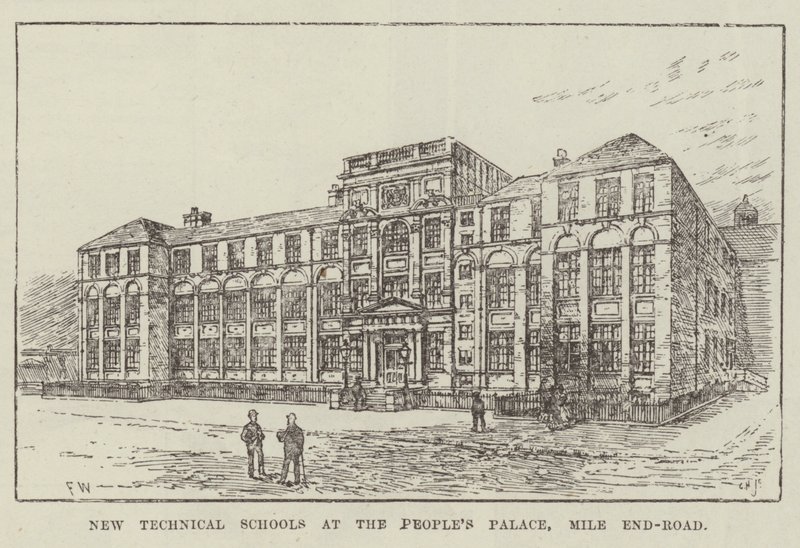 Novas Escolas Técnicas no Palácio do Povo, Mile End-Road de Frank Watkins