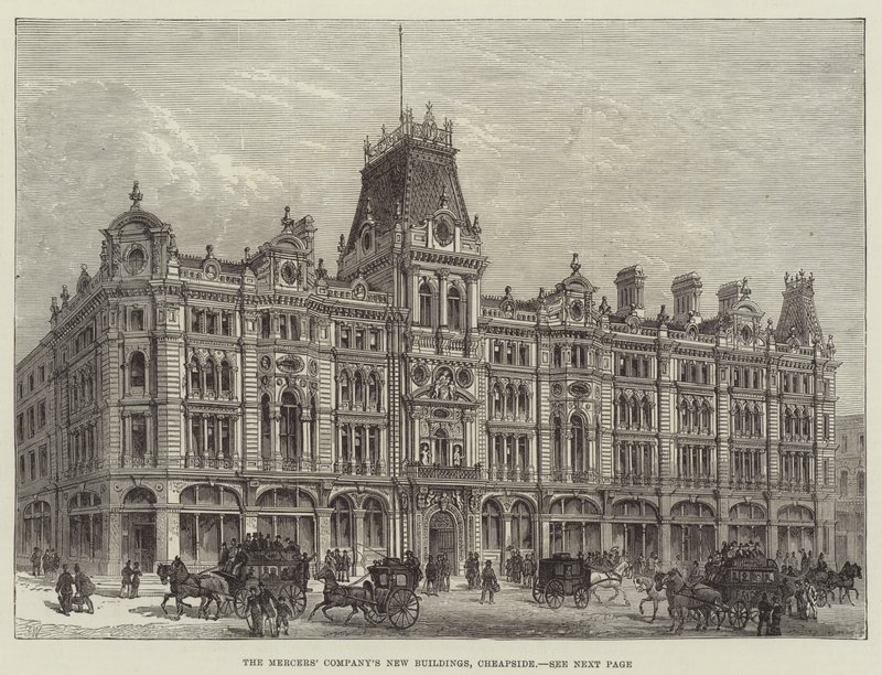 Os Novos Edifícios da Companhia Mercers, Cheapside de Frank Watkins