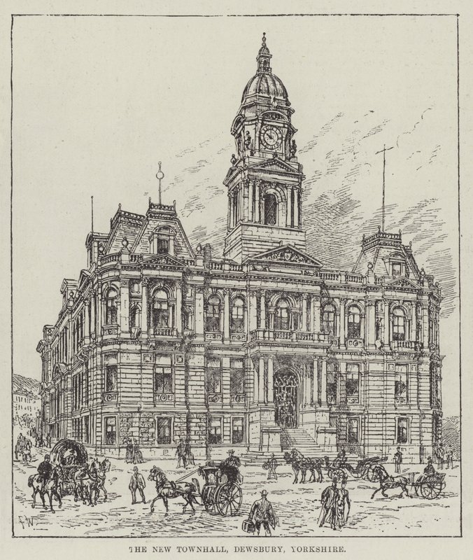 O novo Townhall, Dewsbury, Yorkshire de Frank Watkins