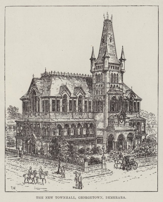 O novo Townhall, Georgetown, Demerara de Frank Watkins