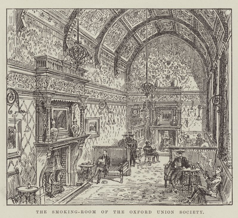 A sala de fumar da Oxford Union Society de Frank Watkins