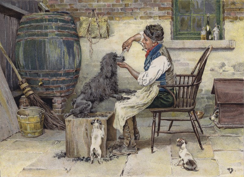 "A Victim of Fashion" (cor litho) de Frank (after) Dadd
