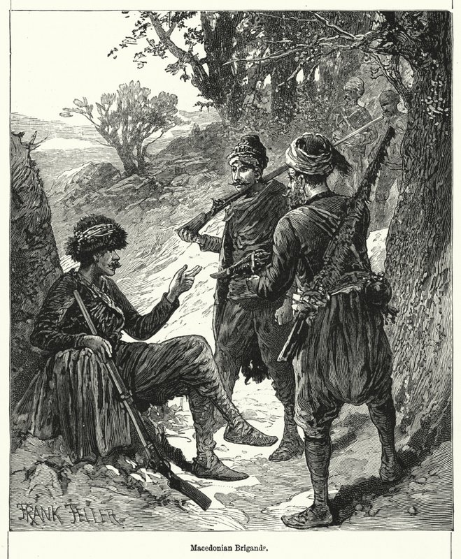 Brigands macedónios (gravação) de Frank (after) Feller