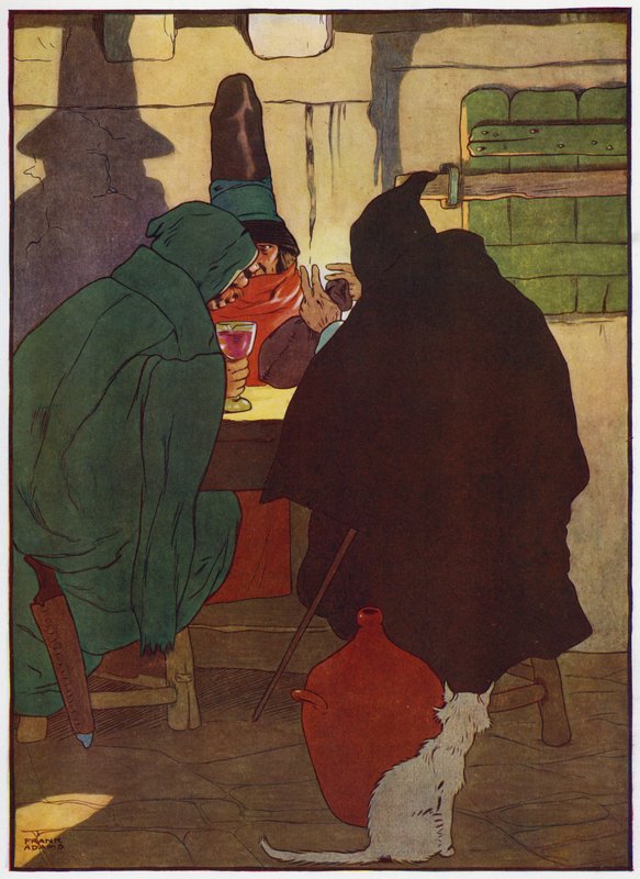 Ilustração para Babes in the Wood (cor litho) de Frank Adams