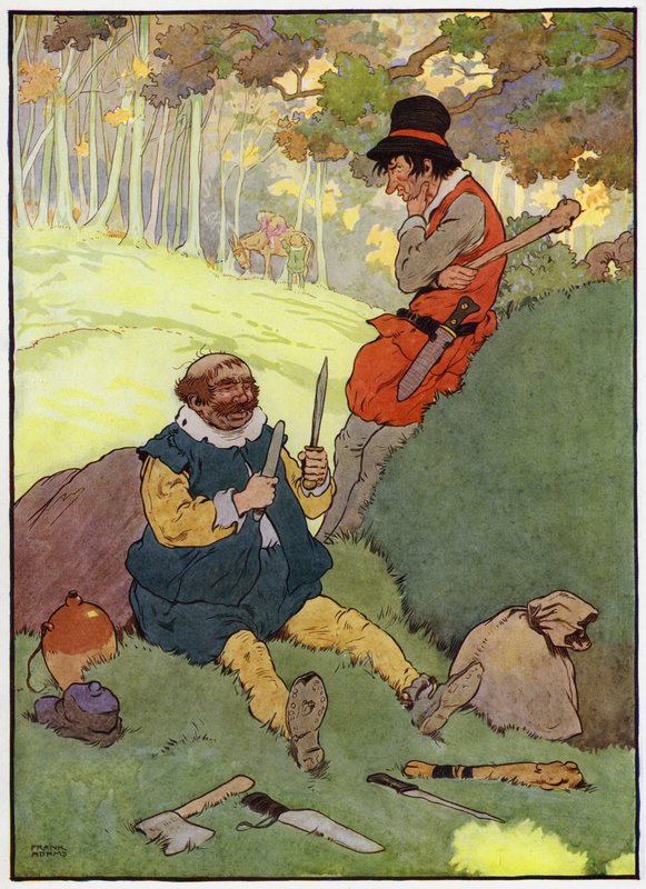 Ilustração para Babes in the Wood (cor litho) de Frank Adams