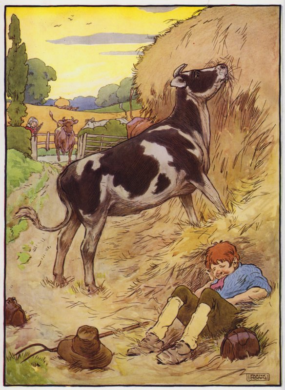 Ilustração para Old Dame Trot And Her Pig (cor litho) de Frank Adams