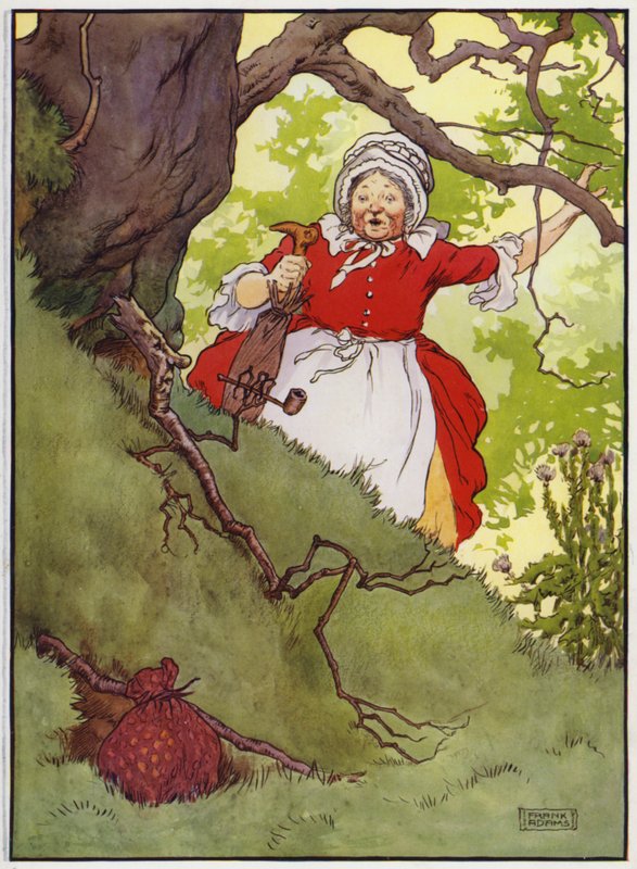 Ilustração para Old Dame Trot And Her Pig (cor litho) de Frank Adams