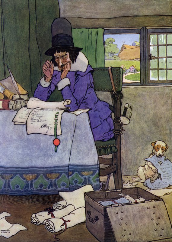 Ilustração para The Babes in the Wood (cor litho) de Frank Adams