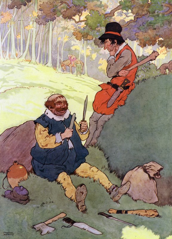 Ilustração para The Babes in the Wood (cor litho) de Frank Adams
