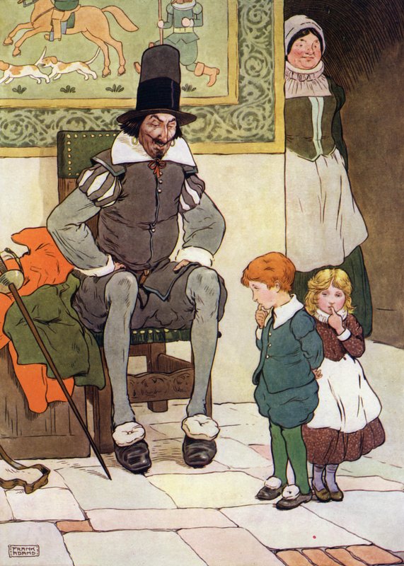 Ilustração para The Babes in the Wood (cor litho) de Frank Adams