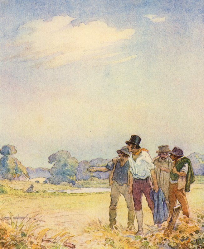 Ilustração para The Scholar-Gipsy de Matthew Arnold (cor litho) de Frank Adams