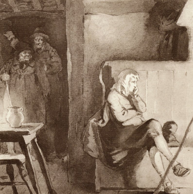 Ilustração para The Scholar-Gipsy por Matthew Arnold (lito colorido) de Frank Adams