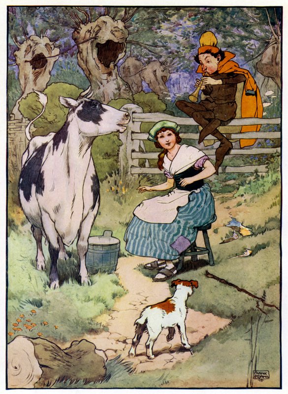 Ilustração para A História do Filho de Tom, o Flautista (cor litho) de Frank Adams