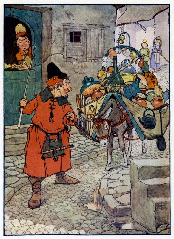 Ilustração para A História do Filho de Tom, o Flautista (cor litho) de Frank Adams