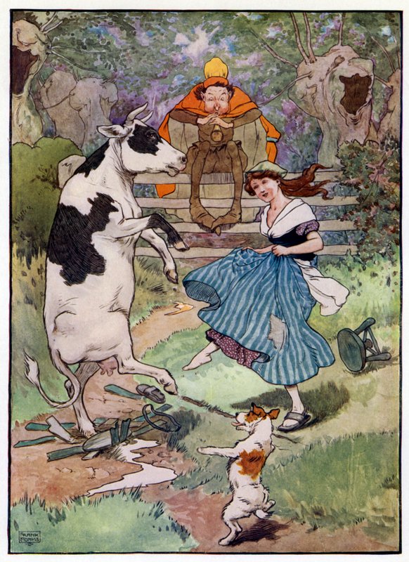 Ilustração para A História do Filho de Tom, o Flautista (cor litho) de Frank Adams
