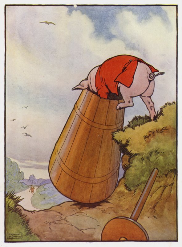Ilustração para os três porquinhos de Frank Adams