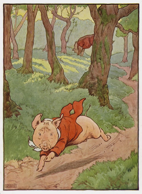 Ilustração para os três porquinhos de Frank Adams