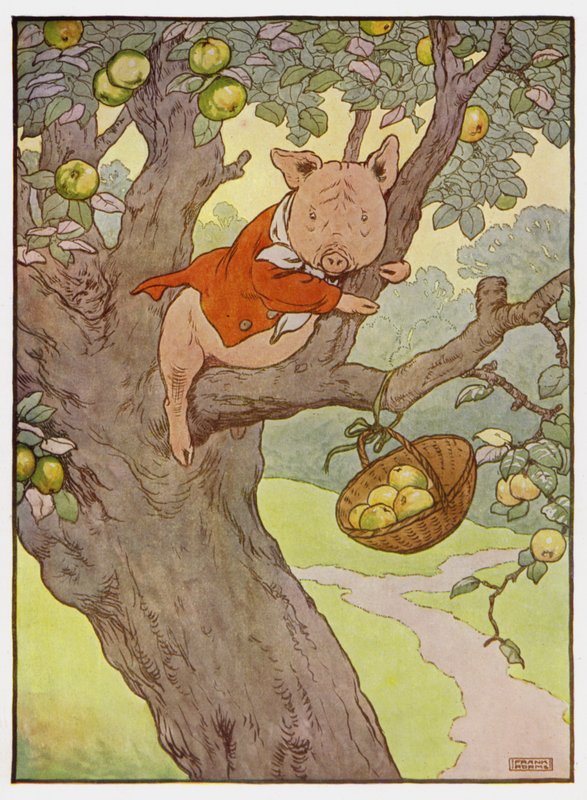 Ilustração para os três porquinhos de Frank Adams