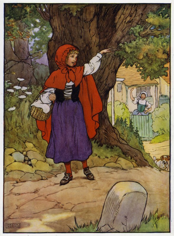 Capuchinho Vermelho (cor litho) de Frank Adams