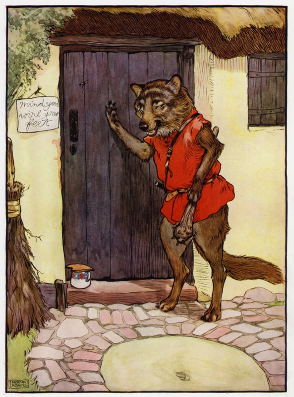 Capuchinho Vermelho (cor litho) de Frank Adams