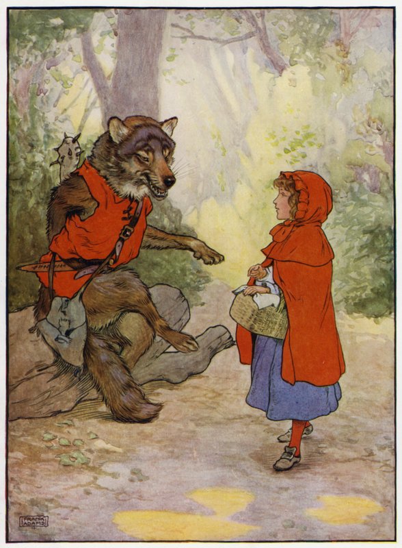 Capuchinho Vermelho (cor litho) de Frank Adams