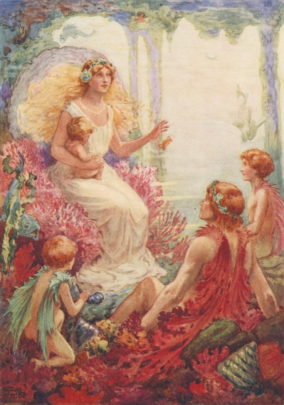 A Casa do Merman, de The Forsaken Merman de Matthew Arnold de Frank Adams
