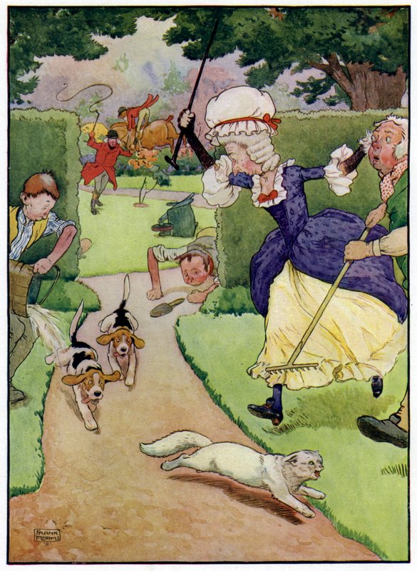Três Caçadores Alegre (cor litho) de Frank Adams