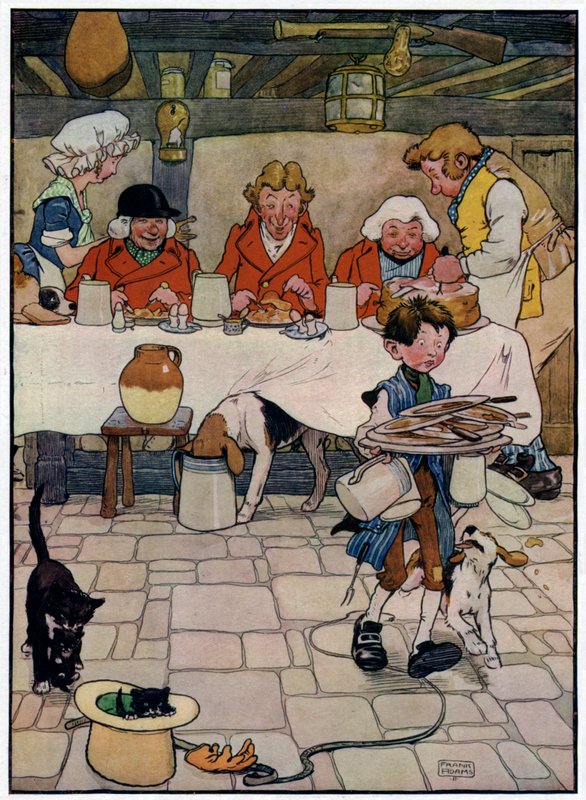 Três Caçadores Alegre (cor litho) de Frank Adams