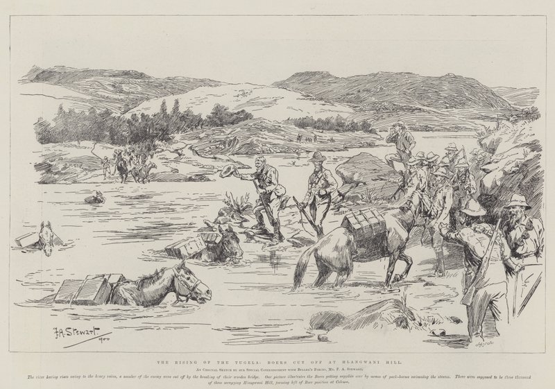 A ascensão do Tugela, Boers cortada em Hlangwani Hill de Frank Algenon Stewart