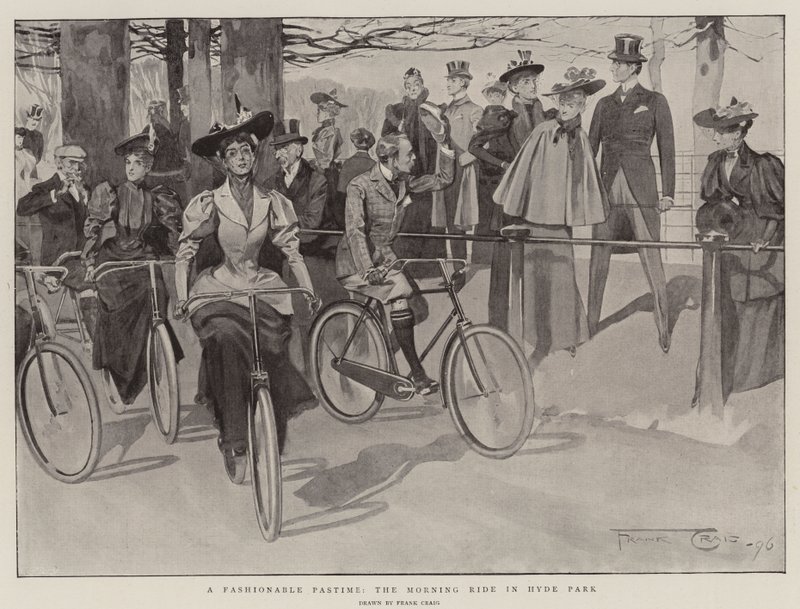 Um passatempo elegante, o passeio matinal no Hyde Park de Frank Craig