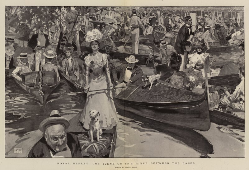 Royal Henley, a cena no rio entre as raças de Frank Craig