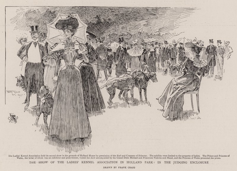 O Show da Women&39;s Kennel Association em Holland Park, no Recinto de Julgamento de Frank Craig