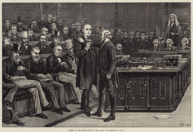 Detenção de Bradlaugh na Câmara dos Comuns de Frank Dadd