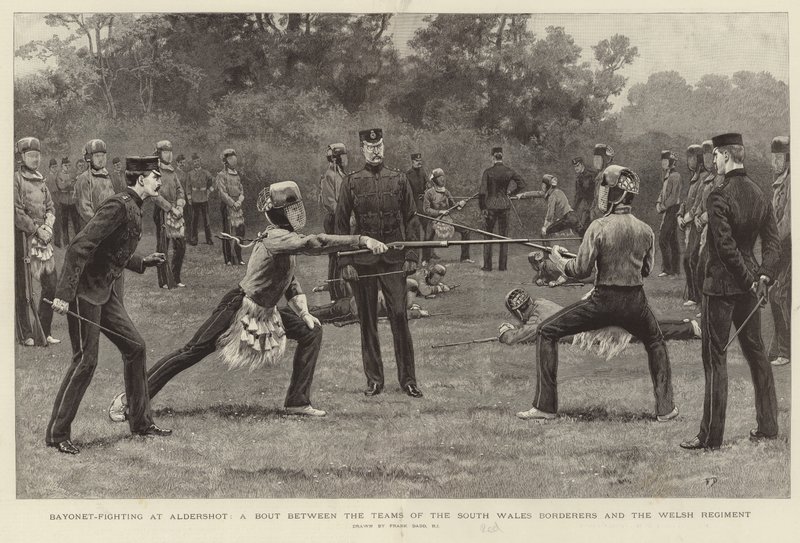 Combate à baioneta em Aldershot de Frank Dadd